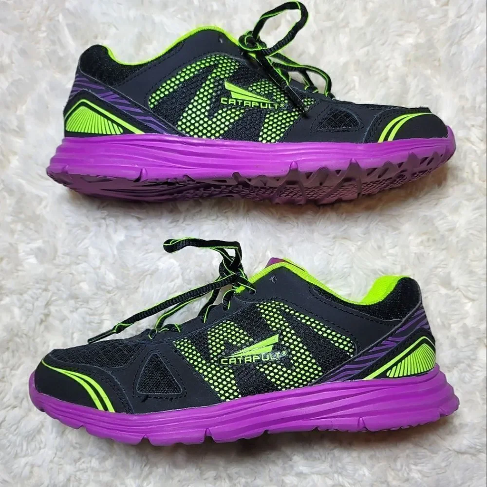 Catapult ConquorâLightweightâRunningâShoesâ-âBlack/Purple/Green - Picture 6 of 8